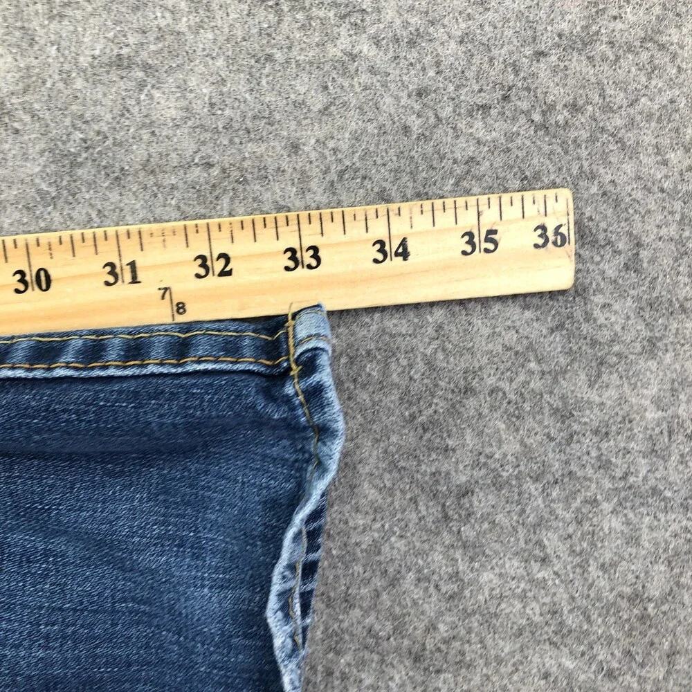 True Religion Billy Jeans Mens 33x34 Blue Medium Wash Bootcut USA Denim Pants